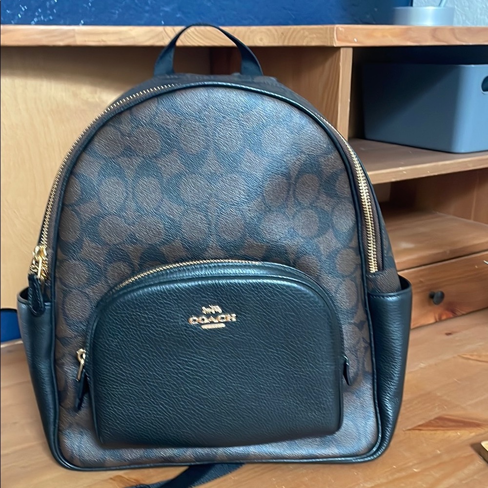 Coach Brown and Black Backpack